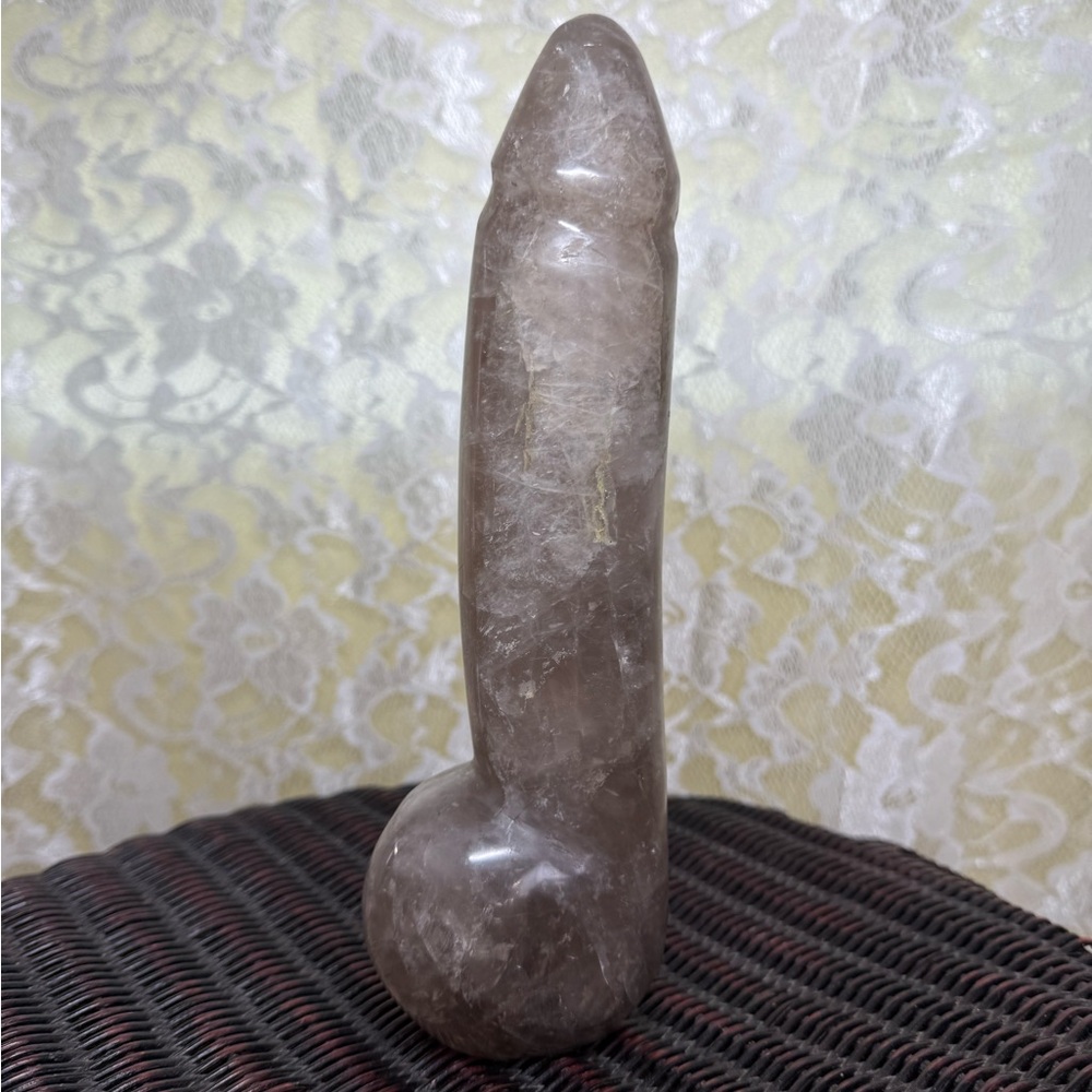Gemstone sculpture smoky quartz 9 1/2”